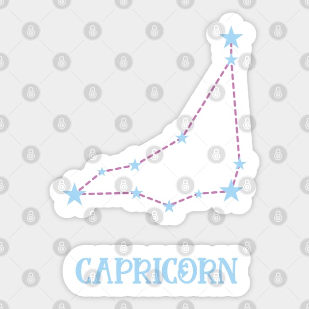 Capricorn Zodiac Sign Constellation Sticker by Adrian's Outline